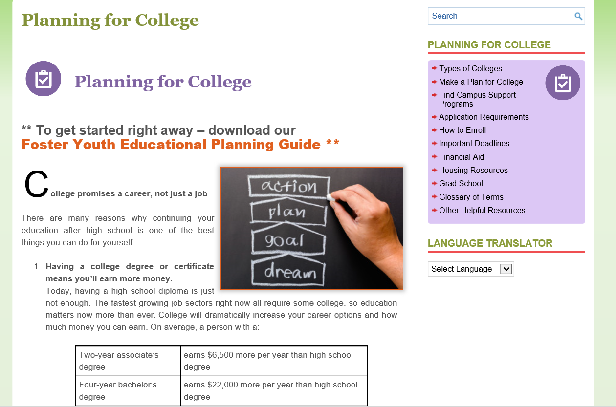 Start planning for college Flyer